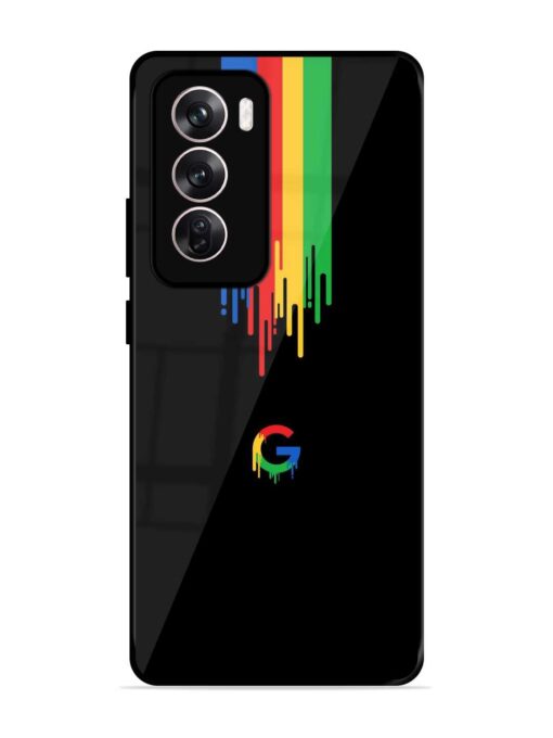 Google Logo Glossy Metal Phone Cover for Oppo Reno 12 (5G)