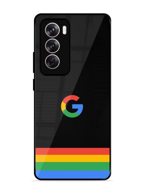 Google Logo Art Glossy Metal Phone Cover for Oppo Reno 12 (5G)