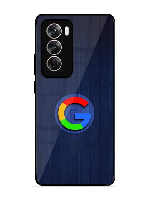 Google Logo Printed Glossy Metal TPU Phone Cover for Oppo Reno 12 (5G)