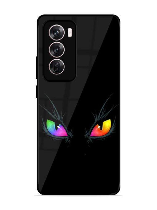 Cat Eyes Glossy Metal Phone Cover for Oppo Reno 12 (5G)