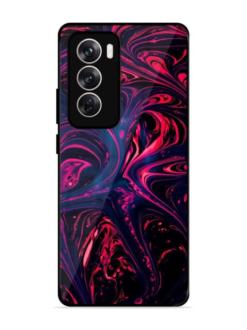 Abstract Background Glossy Metal Phone Cover for Oppo Reno 12 (5G) Zapvi