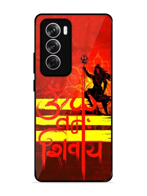 Illustration Lord Shiva Glossy Metal TPU Phone Cover for Oppo Reno 12 (5G)