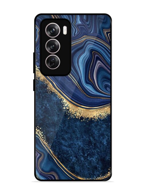 Abstract Background Blue Glossy Metal TPU Phone Cover for Oppo Reno 12 (5G) Zapvi