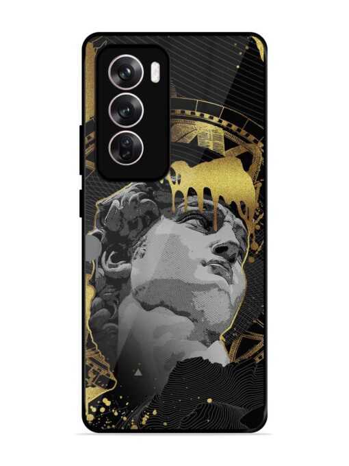 Roman Face Glossy Metal Phone Cover for Oppo Reno 12 (5G)