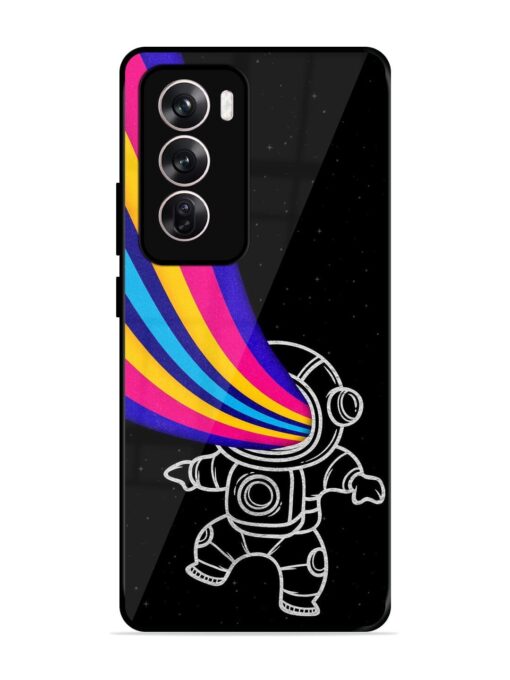 Astronaut Glossy Metal TPU Phone Cover for Oppo Reno 12 (5G)