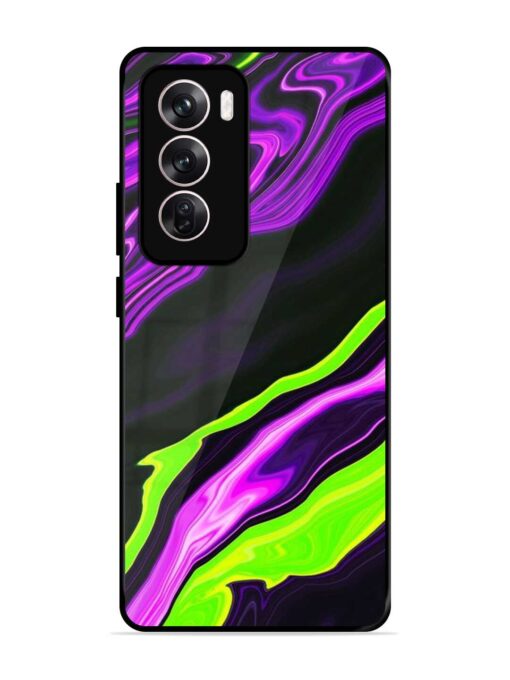 Bright Fluid Violet Glossy Metal Phone Cover for Oppo Reno 12 (5G)