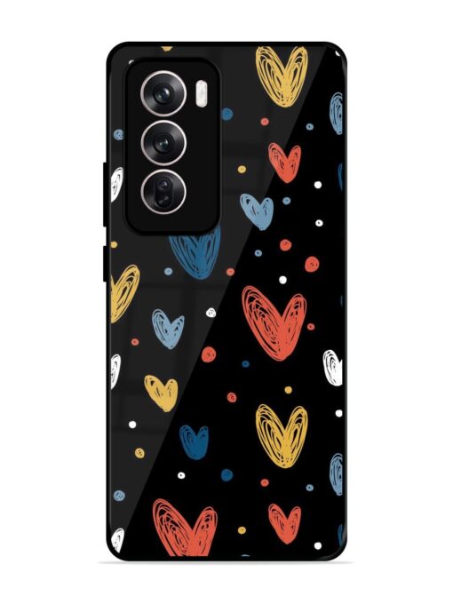 Happy Valentines Day Glossy Metal TPU Phone Cover for Oppo Reno 12 (5G)