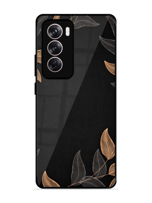 Foliage Art Glossy Metal Phone Cover for Oppo Reno 12 (5G)