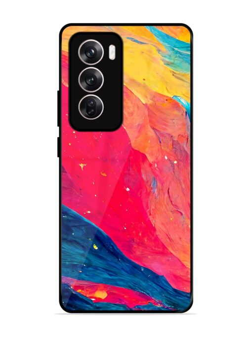 Starry Night Glossy Metal Phone Cover for Oppo Reno 12 (5G)