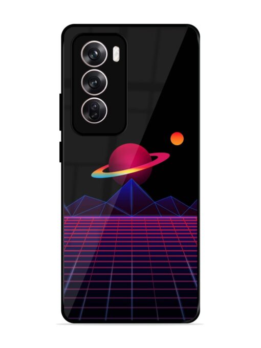 Wave Aesthetic Glossy Metal Phone Cover for Oppo Reno 12 (5G) Zapvi