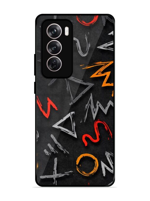 Grungy Graffiti Glossy Metal Phone Cover for Oppo Reno 12 (5G)