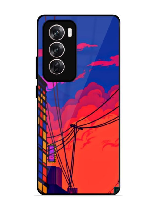 Sky At Morning Glossy Metal Phone Cover for Oppo Reno 12 (5G)