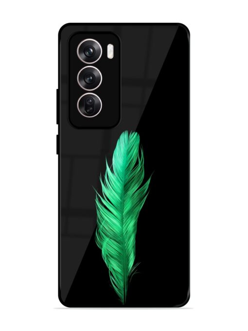 Feather Texture Glossy Metal Phone Cover for Oppo Reno 12 (5G)