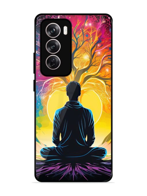 Mind Colourful Glossy Metal Phone Cover for Oppo Reno 12 (5G)