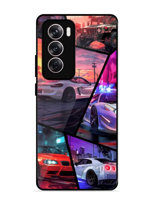 Ride In Pixels Glossy Metal Phone Cover for Oppo Reno 12 (5G)