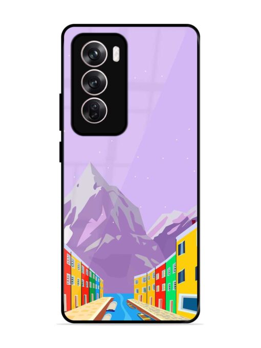 Venice City Illustration Glossy Metal Phone Cover for Oppo Reno 12 Pro (5G) Zapvi