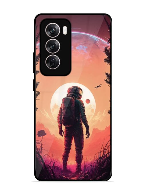 Red Sky At Morning Glossy Metal Phone Cover for Oppo Reno 12 Pro (5G) Zapvi