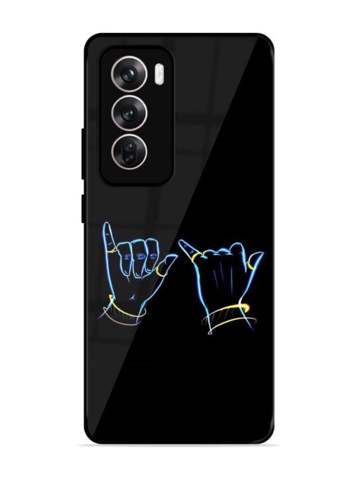 Symbolic Krishna Flute Glossy Metal Phone Cover for Oppo Reno 12 Pro (5G) Zapvi