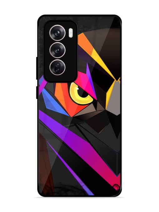 Wpap Owl Glossy Metal Phone Cover for Oppo Reno 12 Pro (5G) Zapvi