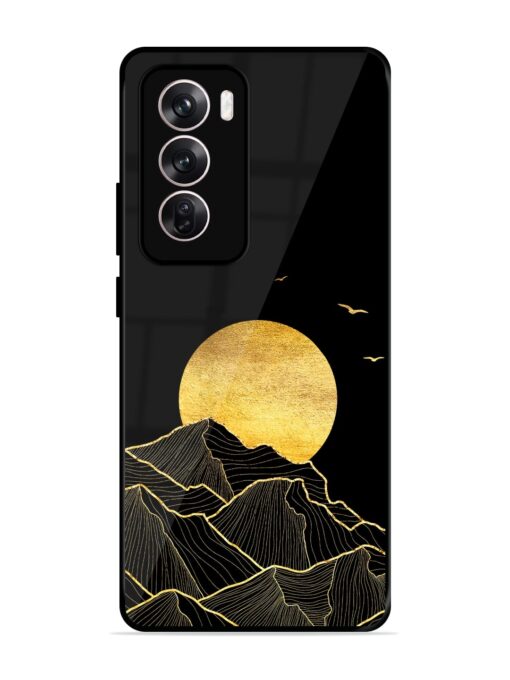 Golden Sunrise Glossy Metal Phone Cover for Oppo Reno 12 Pro (5G) Zapvi