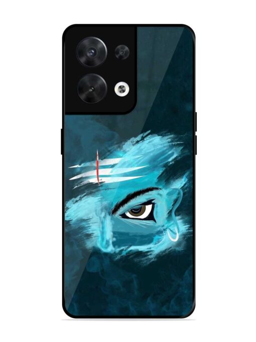 Lord Shiva Glossy Metal Phone Cover for Oppo Reno 8 (5G) Zapvi