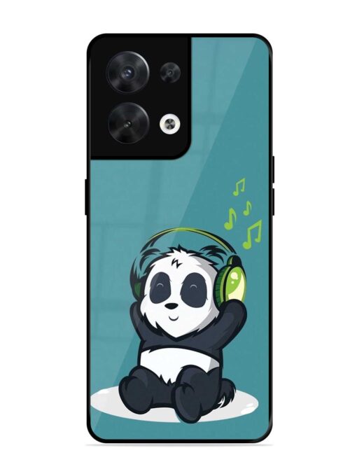 Music Panda Glossy Metal Phone Cover for Oppo Reno 8 (5G)