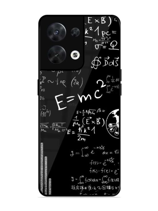 E=Mc2 Mass?Energy Equivalence Glossy Metal Phone Cover for Oppo Reno 8 (5G) Zapvi