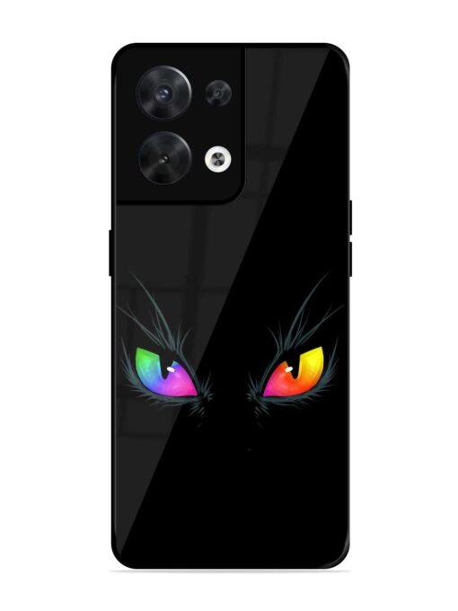 Cat Eyes Glossy Metal Phone Cover for Oppo Reno 8 (5G)