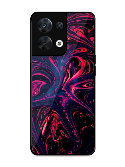 Abstract Background Glossy Metal Phone Cover for Oppo Reno 8 (5G) Zapvi