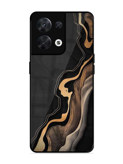 Abstract Art Glossy Metal TPU Phone Cover for Oppo Reno 8 (5G) Zapvi