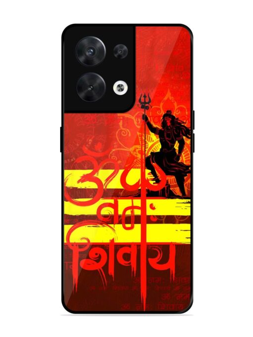 Illustration Lord Shiva Glossy Metal TPU Phone Cover for Oppo Reno 8 (5G) Zapvi