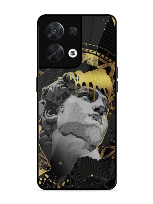 Roman Face Glossy Metal Phone Cover for Oppo Reno 8 (5G)