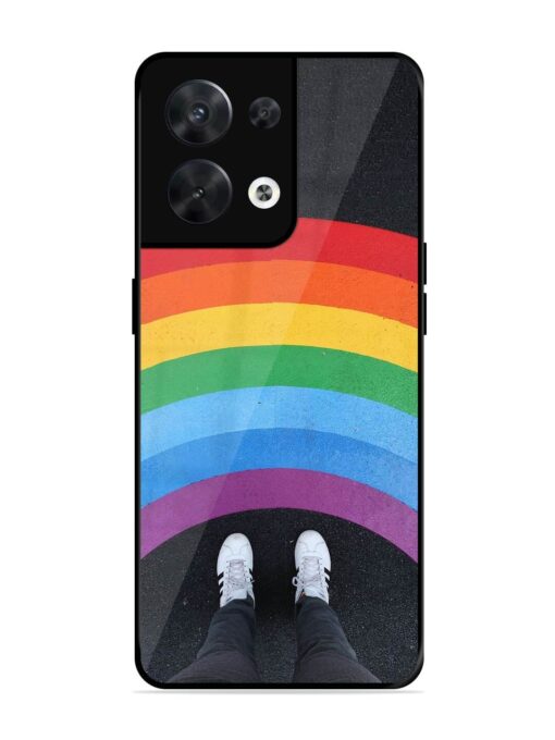 Legs Rainbow Glossy Metal TPU Phone Cover for Oppo Reno 8 (5G)