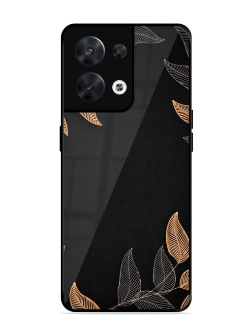 Foliage Art Glossy Metal Phone Cover for Oppo Reno 8 (5G) Zapvi