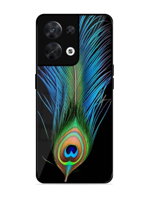 Peacock Feather Glossy Metal TPU Phone Cover for Oppo Reno 8 (5G)