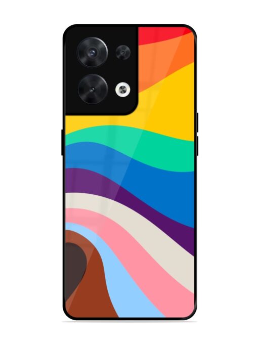 Minimal Pride Art Glossy Metal Phone Cover for Oppo Reno 8 (5G) Zapvi