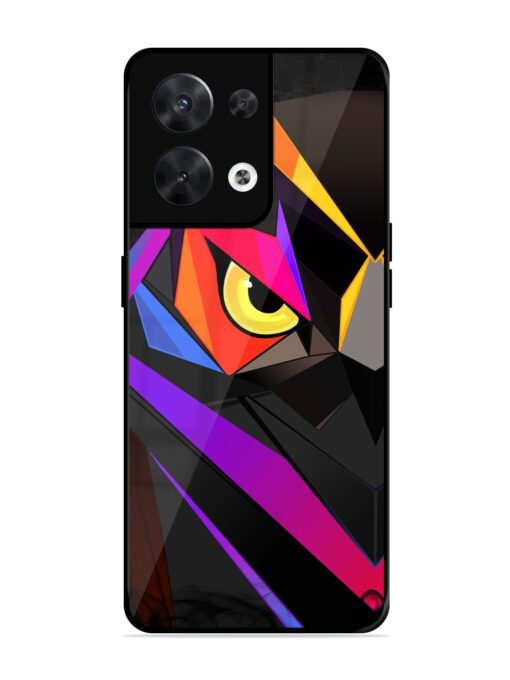 Wpap Owl Glossy Metal Phone Cover for Oppo Reno 8 (5G)