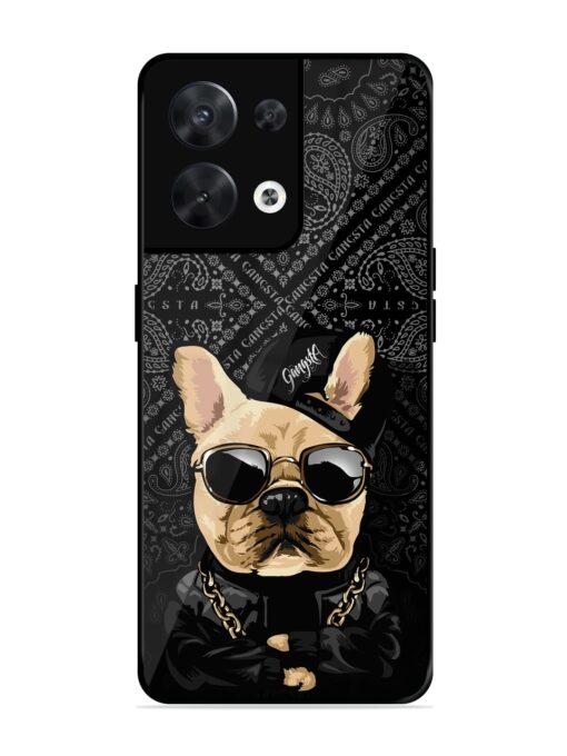 Gangsta Cool Sunmetales Dog Glossy Metal Phone Cover for Oppo Reno 8 (5G) Zapvi