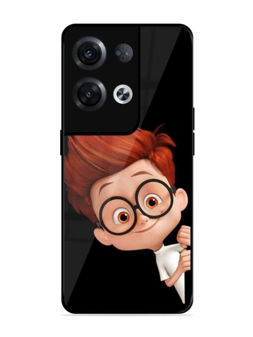 Smart Boy Cartoon Glossy Metal Phone Cover for Oppo Reno 8 Pro (5G) Zapvi