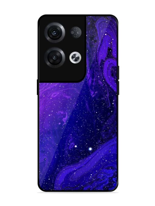 Galaxy Acrylic Abstract Art Glossy Metal Phone Cover for Oppo Reno 8 Pro (5G)