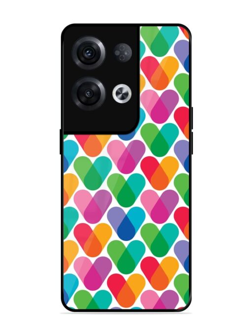 Overlapping Colors Colorful Glossy Metal TPU Phone Cover for Oppo Reno 8 Pro (5G) Zapvi