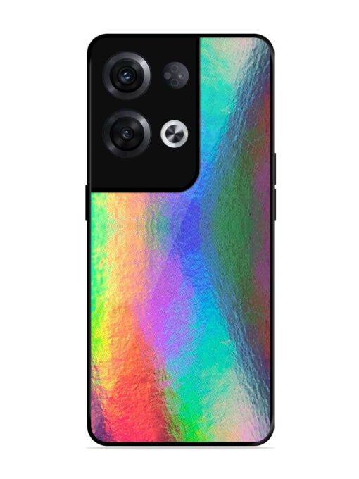 Colorful Holographic Background Glossy Metal TPU Phone Cover for Oppo Reno 8 Pro (5G) Zapvi