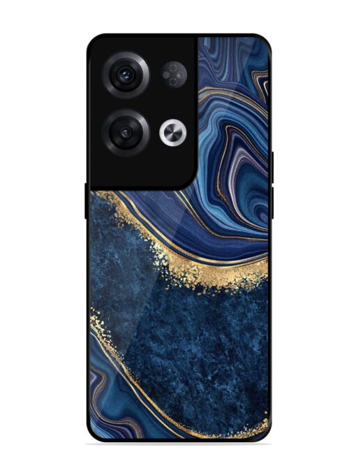 Abstract Background Blue Glossy Metal TPU Phone Cover for Oppo Reno 8 Pro (5G) Zapvi