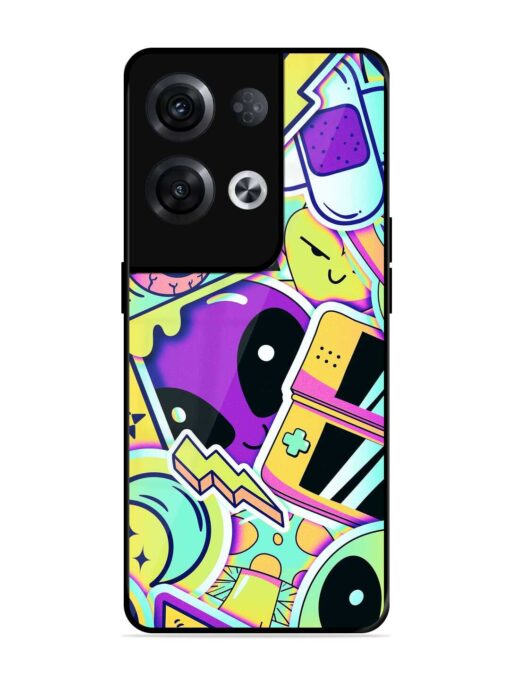 Scratch Art Glossy Metal Phone Cover for Oppo Reno 8 Pro (5G) Zapvi