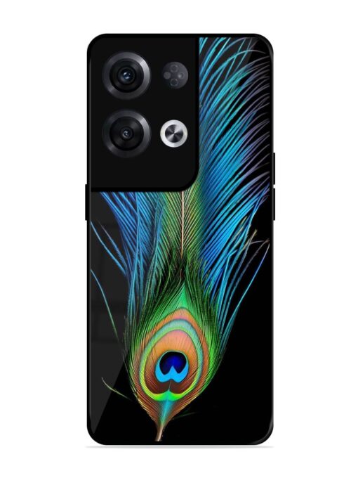 Peacock Feather Glossy Metal TPU Phone Cover for Oppo Reno 8 Pro (5G) Zapvi