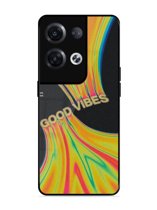 Good Vibes Glossy Metal Phone Cover for Oppo Reno 8 Pro (5G)