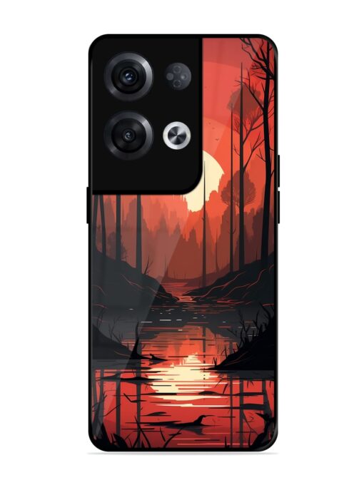 Natural Landscape Glossy Metal Phone Cover for Oppo Reno 8 Pro (5G) Zapvi