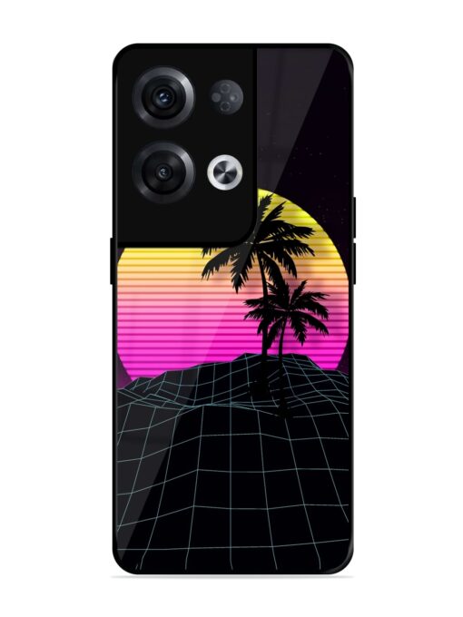 Coconut Vector Glossy Metal Phone Cover for Oppo Reno 8 Pro (5G)