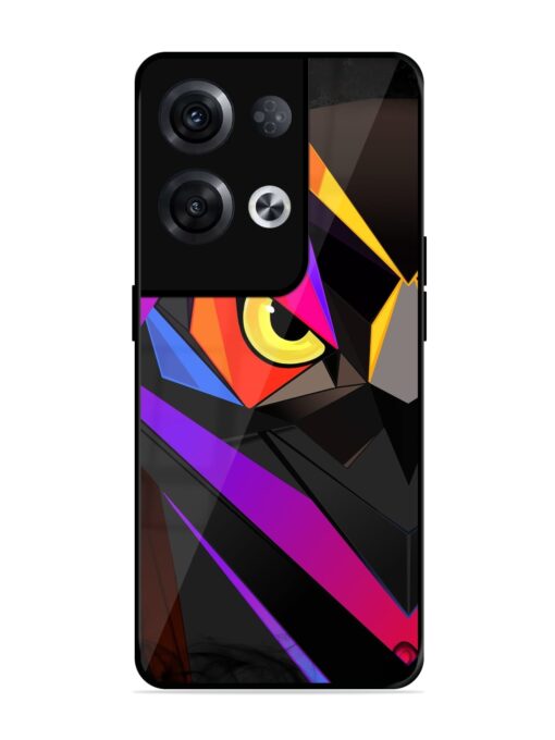 Wpap Owl Glossy Metal Phone Cover for Oppo Reno 8 Pro (5G) Zapvi