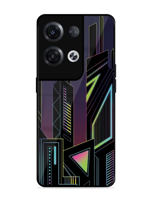 Neon Dreamscape Glossy Metal Phone Cover for Oppo Reno 8 Pro (5G) Zapvi